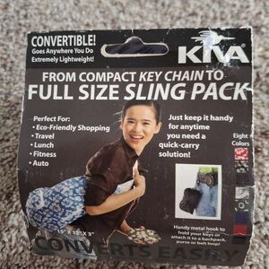 Convertible Full Size Sling Pack - Blue and Black